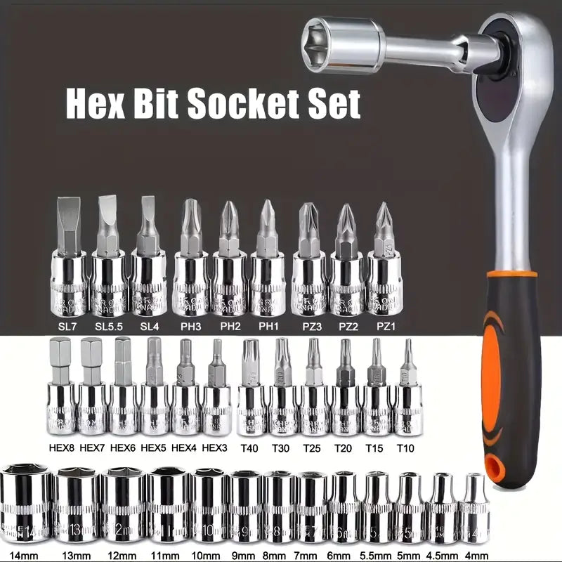 46pcs Ratchet Wrench Kit