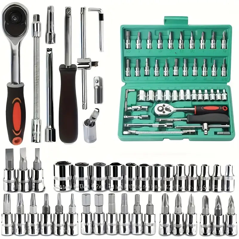 46pcs Ratchet Wrench Kit