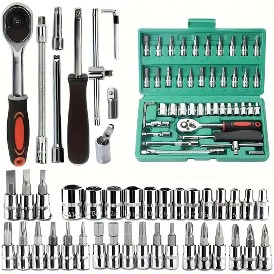46pcs Ratchet Wrench Kit
